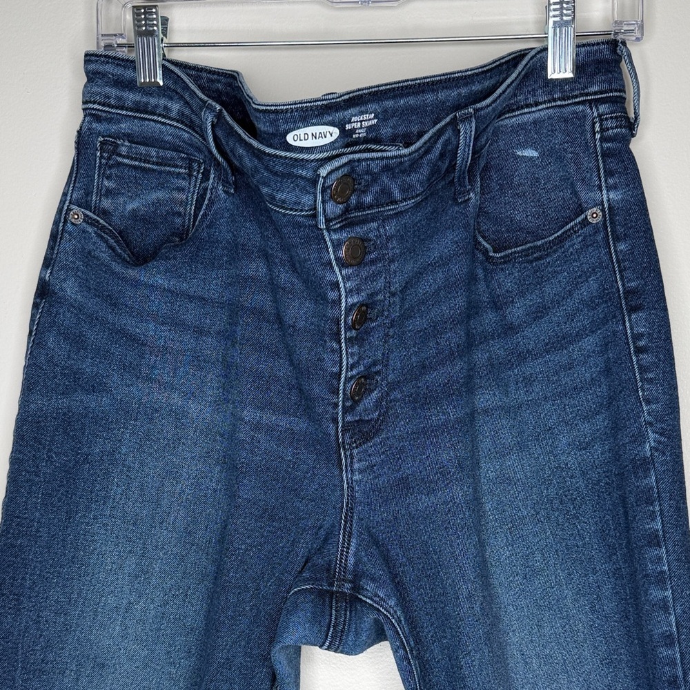 Old Navy Rockstar Super Skinny Ankle Mid-Rise Jeans - Picture 3 of 14